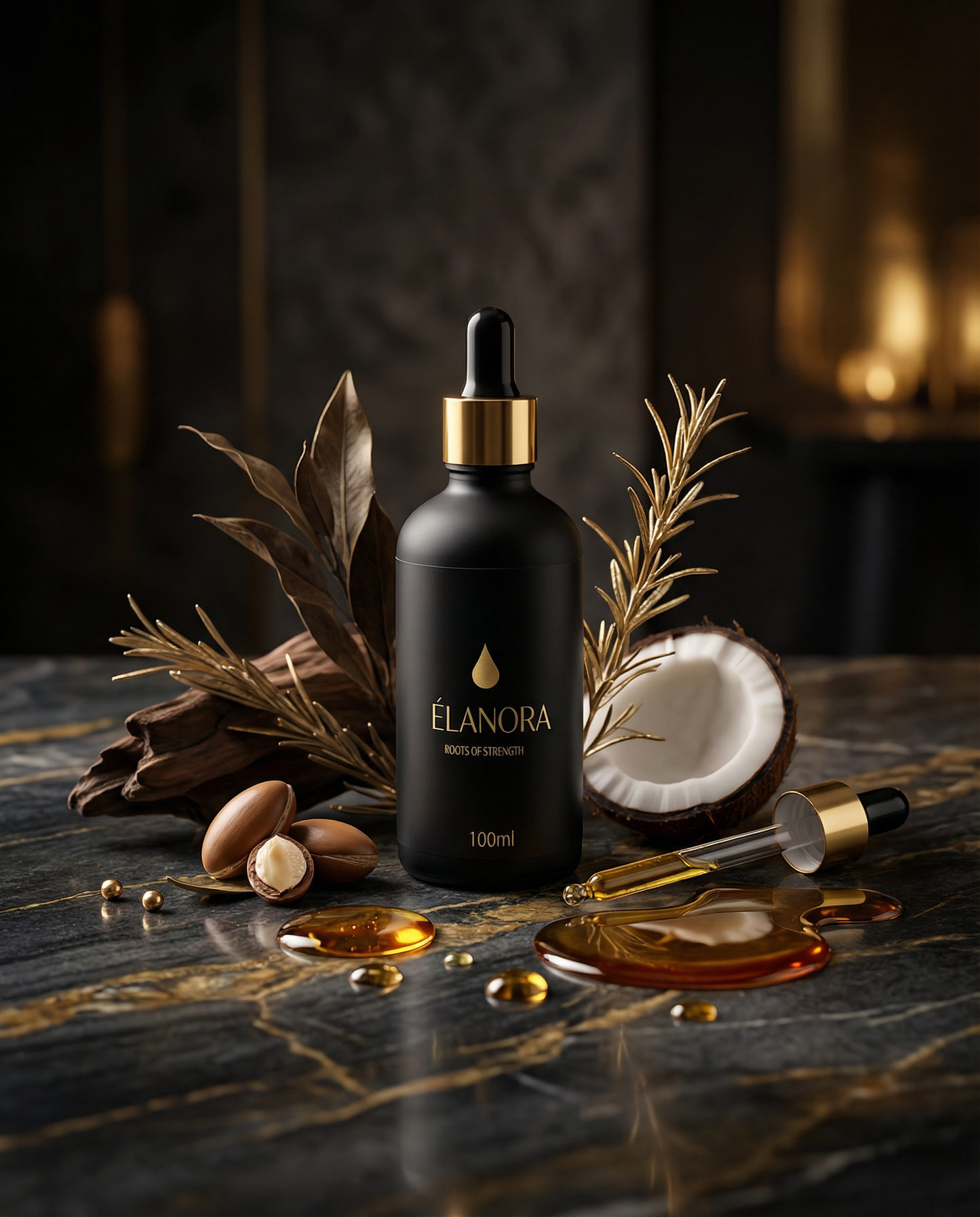 Élanora Hair Oil - hair care ritual - stronger roots, healthier lengths