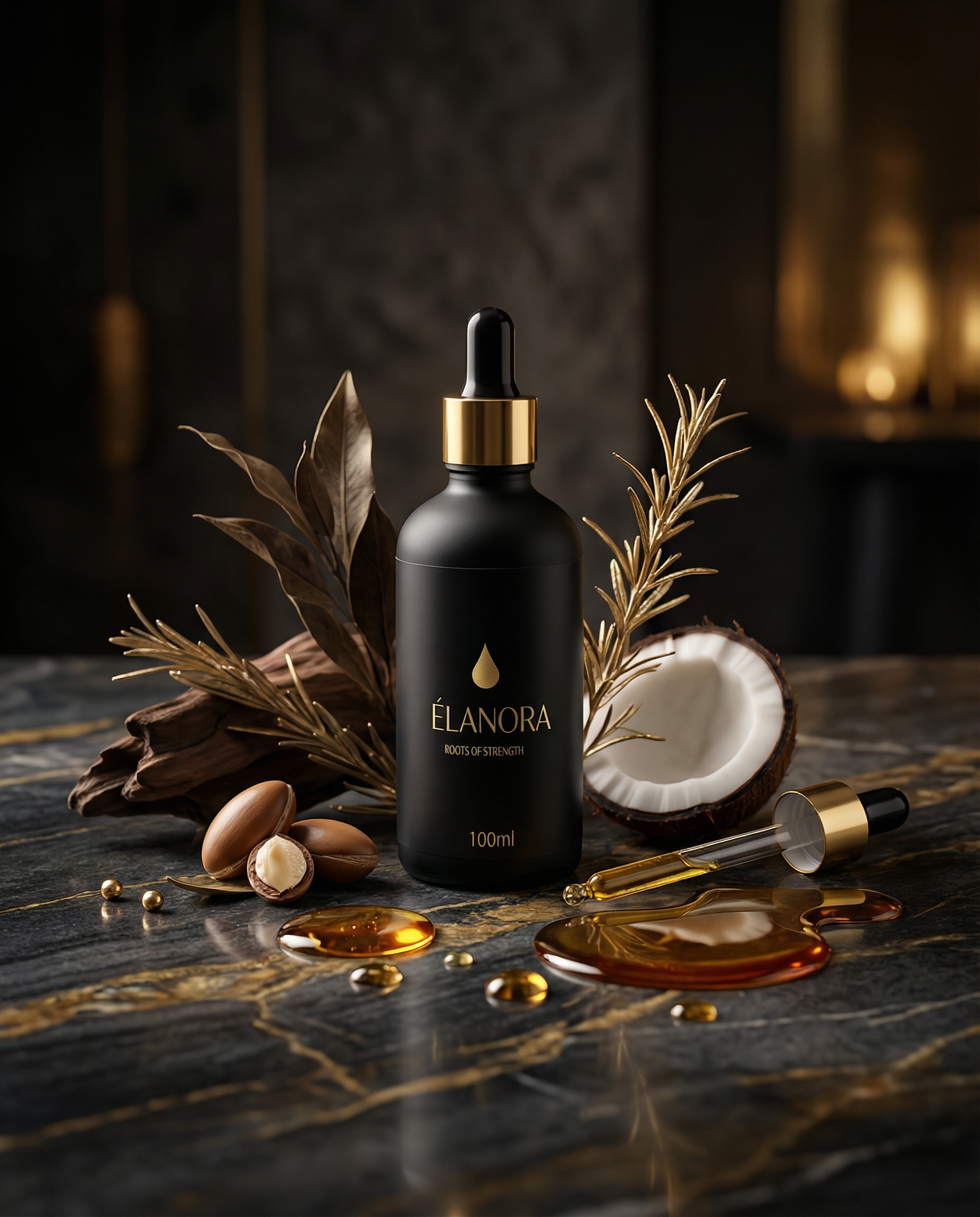 Élanora Hair Oil - hair care ritual - stronger roots, healthier lengths