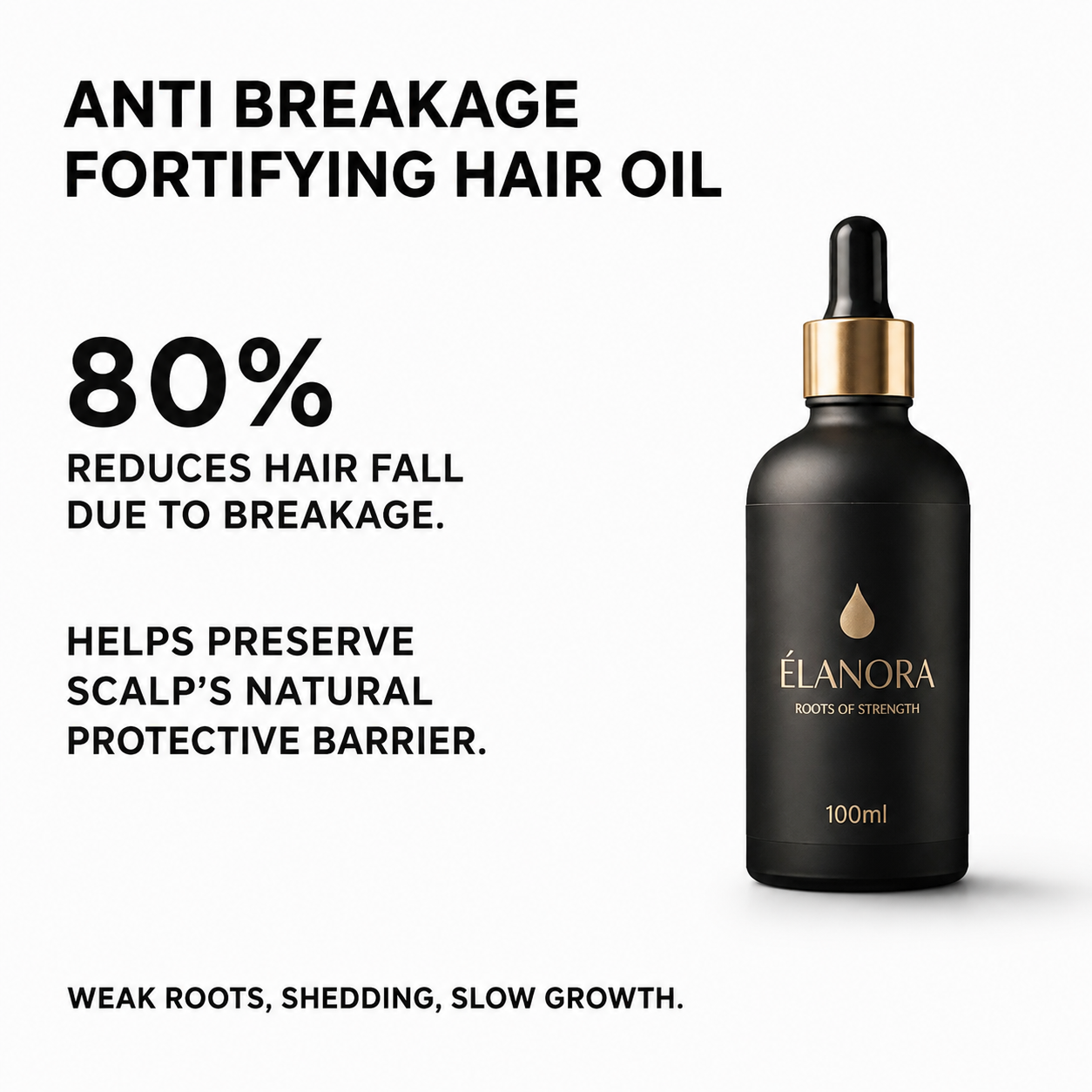 Élanora Hair Oil - lightweight scalp treatment for hair strength and growth