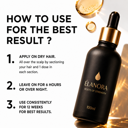 Élanora Hair Oil - crafted in small batches for freshness and potency